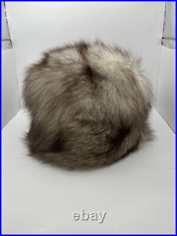 USSR Ushanka Russian Sable Natural Fur Hat Beret Vintage 1977 Mint Condition