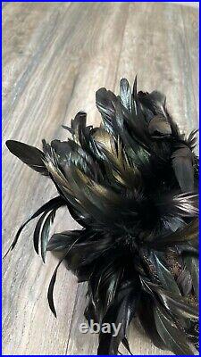 Unbranded Womens Pill Box Style Hat Adorned in Feathers One Size