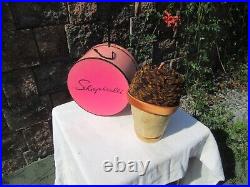 Unique Vintage MCM Schiaparelli Paris Clothing Fashion Hat with Pink Box