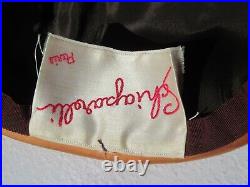 Unique Vintage MCM Schiaparelli Paris Clothing Fashion Hat with Pink Box