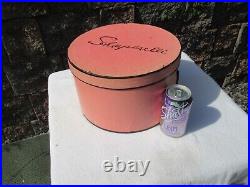 Unique Vintage MCM Schiaparelli Paris Clothing Fashion Hat with Pink Box