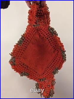 Unusual CIVIL War Era 1860's Hand Knit Bonnet Hat