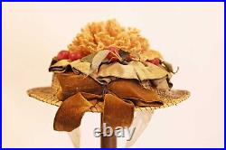 VICTORIAN 1870 THRU 1900s LADIES BONNET HATS, LOT OF 4