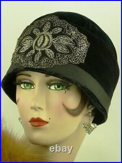 VINTAGE HAT 1920s CLOCHE HAT, ART DECO, ANTIQUE HAT, FRENCH