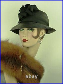 VINTAGE HAT 1930s FRENCH, SLOUCH