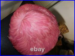VINTAGE JACK McConnell PINK WOOL FEATHERS & SEQUINS ONE OF A KIND LADIES HAT