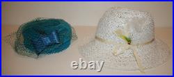 VINTAGE LOT OF 11 WOMEN'S HATS. A Group Of Vintage Hats from 1940s and Later