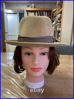 VINTAGE O'FARRELL HAT Ladies Fedora Style BEAVER light brown small size 20.5