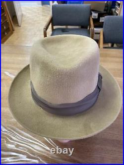 VINTAGE O'FARRELL HAT Ladies Fedora Style BEAVER light brown small size 20.5