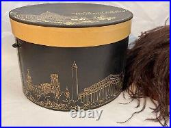 VINTAGE SAKS FIFTH MILLINERY SALON Hat Ostrich Woodward & Lothrop box 3219