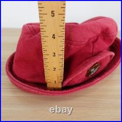 VINTAGE Vivienne Westwood Hat Women Small Red Bucket Cloche Ear Flap 90s JAPAN