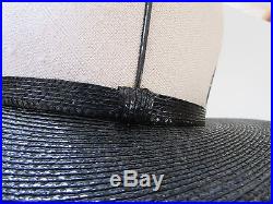 VTG 1960's Oleg Cassini Linen/Patent Mod Bubble Hat Twiggy /Carnaby MINT