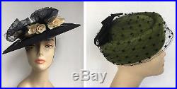 VTG 39 pc. Hat LOT 1920s30s40s50s60s70sFeathersClocheNetFrench Millinery