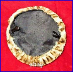 VTG 50'S OCELOT/LEOPARD LARGE FEATHER FILLED MUFF WithMATCHING HAT