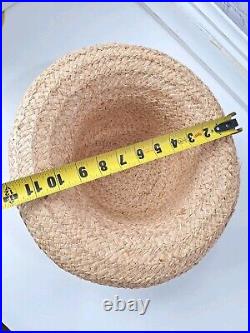 VTG 80s Straw Raffia Hat Womens/southern Bell/2 Hats, Black, White/NWT/extras