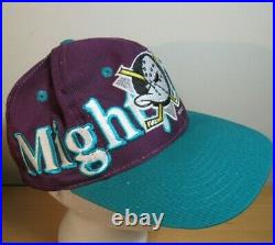 VTG Anaheim Mighty Ducks NHL Logo 7 Hat Cap Youth Women's Snapback EUC