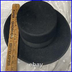 VTG Authentic Spanish 40s/50s Era Wool Black Sombrero Zorro Alta Fantasia H. C. M