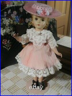 VTG Madame Alexander 14 Blonde Little Women Doll + RICHARD ORIGINAL Hat, Snood