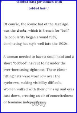 Vintage 1920's Geo W. Bollman An Exclusive LISA ParisNew York Women's Cloche Hat
