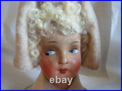 Vintage 1920s Doll Head Hat Stand Germany Art Deco