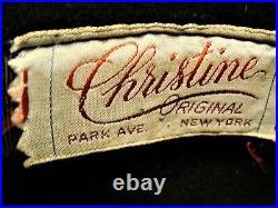 Vintage 1920s Feather Cloche Hat- CHRISTINE ORIGINAL-PARK AVE NEW YORK- #770