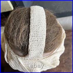 Vintage 1930s White Cotton Knit Sportswear Hat Headpiece Bullocks Unusual