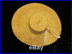 Vintage 1940's Straw Hat-ideal for Henley, Ascot, Goodwood