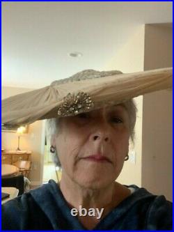 Vintage 1950s John B. Stetson Company Women's Wide Brim Platter Hat