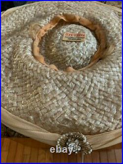 Vintage 1950s John B. Stetson Company Women's Wide Brim Platter Hat