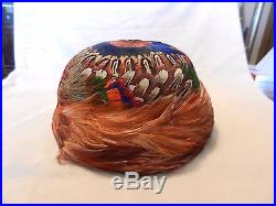 Vintage 1950s or 1960s Peacock Feather Hat, USA Union Made #272179
