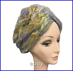 Vintage 1960s Christian Dior Chapeaux Feather Turban
