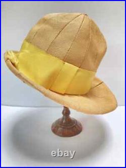 Vintage 1960s MC MOD Labeled Christian Dior Chapeaux Paris New York Woven Hat