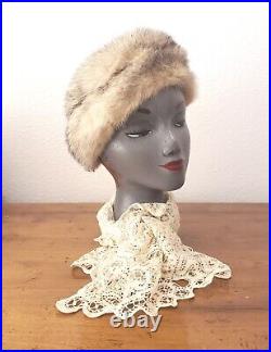Vintage 1960s Women's Fox Fur Hat by Lord & Taylor Salon