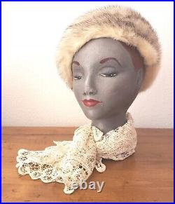 Vintage 1960s Women's Fox Fur Hat by Lord & Taylor Salon