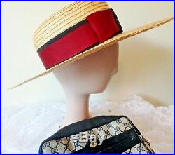 Vintage 1970s Gucci Straw Hat
