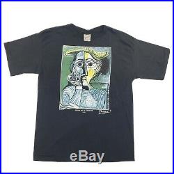 Vintage 1995 Pablo Picasso Woman with a Yellow Hat Art Painting Shirt Large RARE