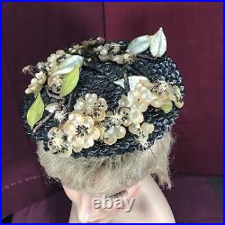 Vintage 30's Bes-Ben Chicago Woman's Cocktail Hat Good Condition Beautiful