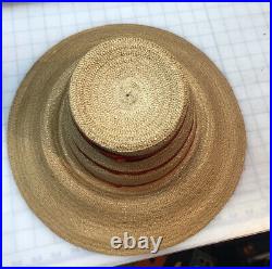Vintage 30s 40s High Crown Collapsible Hat Made In Italy No Label