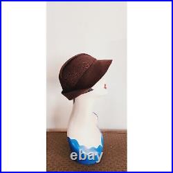 Vintage 30s Brown Fedora Hat Ferle Heller Paris New York