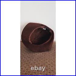 Vintage 30s Brown Fedora Hat Ferle Heller Paris New York