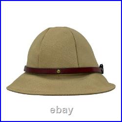 Vintage 60s 70s ETIENNE AIGNER Womens M Heavy Canvas Leather Bucket Hat Cap RARE