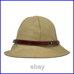 Vintage 60s 70s ETIENNE AIGNER Womens M Heavy Canvas Leather Bucket Hat Cap RARE