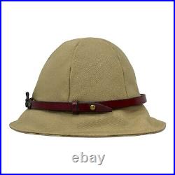 Vintage 60s 70s ETIENNE AIGNER Womens M Heavy Canvas Leather Bucket Hat Cap RARE