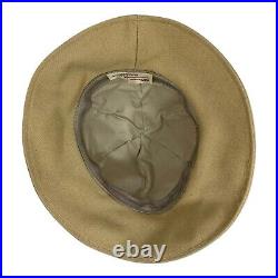 Vintage 60s 70s ETIENNE AIGNER Womens M Heavy Canvas Leather Bucket Hat Cap RARE