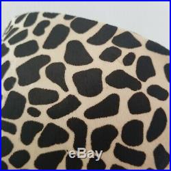 Vintage 60s Frank Olive Personal Collection Leopard Fur Pelt Hat White Black MOD