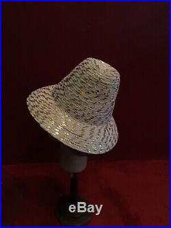Vintage 60s Straw Hat Sumer Beach Hat Fedora