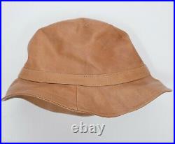 Vintage 70s GUCCI fedora hat gold horsebit hat brown leather