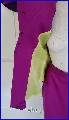 Vintage 80s Garyk Lee Couture Womens Suit With Hat Joan Collins, Joker