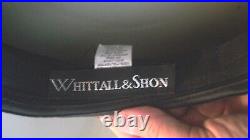 Vintage 90's Unique Whittall & Shon Showy Statement Hat Blk White Rs Plumes L
