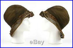 Vintage ACE HIGH MILLINERY COUTURE c. 1910's Edwardian Jeweled Wide Brim Hat NOS